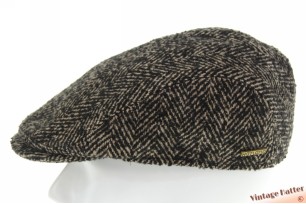 Platte pet Hatland beige grijs met zwart visgraat 61 (XL) [nieuw]