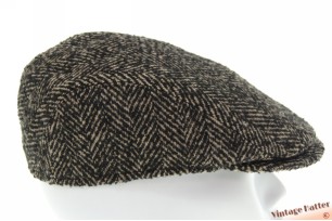 Platte pet Hatland beige grijs met zwart visgraat 61 (XL) [nieuw]