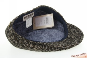 Platte pet Hatland beige grijs met zwart visgraat 61 (XL) [nieuw]