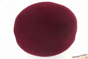 Preshaped cap Vera Lepre burgundy soft felt 56