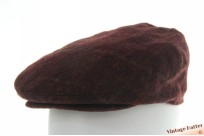 Flatcap aubergine wool mix with snapbutton 56 Flatcap aubergine wool mix with snapbutton 56