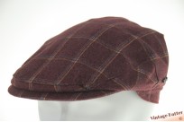 Flatcap Hawkins burgundy purple cotton mix 58 [new]
