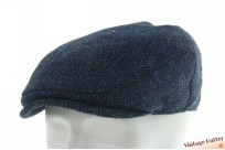 Flatcap Heather blue herringtone Harris Tweed wool 60 (XL) [as new]