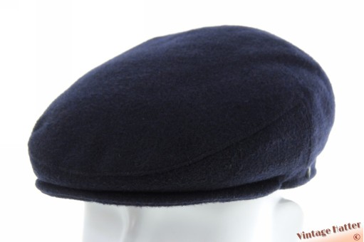 Platte pet Balke donkerblauw wolmix met oorwarmers 55 (S) [nieuw]