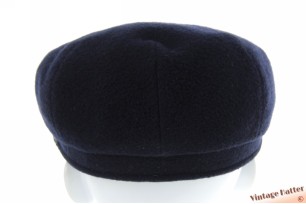 Platte pet Balke donkerblauw wolmix met oorwarmers 55 (S) [nieuw]