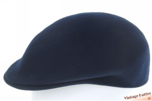 © VintageHatter.com | f-5004-57-4 Voorgevormde pet donker blauw vilt 57 Voorgevormde pet donker blauw vilt 57