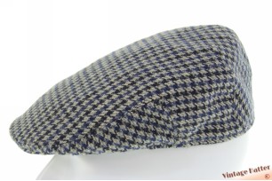 Platte pet Aintree blauw grijs geruit wolmix 58