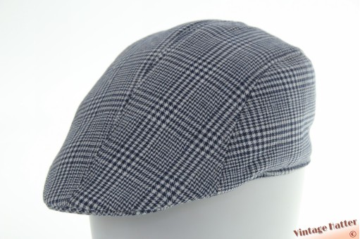 Preshaped flatcap blue plaid cotton mix 56-57 [new]