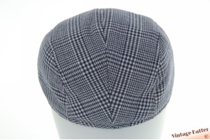 Voorgevormde platte pet blauw geruit katoen mix 56-57 [nieuw]