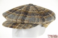 Paperboy pet Borsalino Doria blauw groen wol met drukknoop 54,5 - 55 (XS-S) [nieuw]