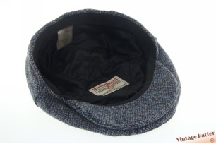Platte pet Harris Tweed gemengd blauw scheerwol 59,5