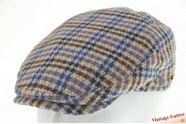 Flatcap Hatland Vinton blue and brown linen mix 60,5 (XL) [new]