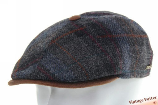 Paperboy cap Hatland Sion Wool Anthracite grey blue virgin wool 61 (XL) [new]