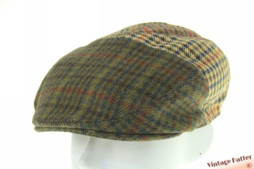 Flatcap Great Horse green patchwork tweed 56 [as new]