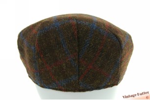 Platte pet Hawkins Harris Tweed donker groen geruit  zuiver scheerwol 59,5 [nieuw]