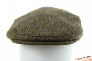 Platte pet Hawkins Harris Tweed donker groen  zuiver scheerwol 60 (XL) [nieuw]