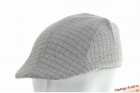 Voorgevormde platte pet licht grijs met ruit katoen mix 56 [nieuw]