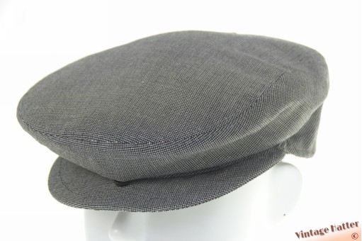 Flatcap Silvan grey viscose with snap button 55 (S)
