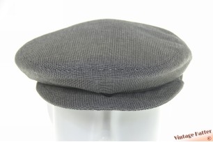 Flatcap Silvan grey viscose with snap button 55 (S)