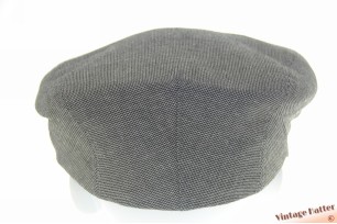 Flatcap Silvan grey viscose with snap button 55 (S)