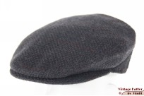 Platte pet Borsalino Doria donker grijs wol met drukknoop 56 [nieuw]