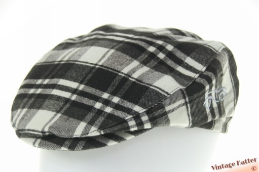 © VintageHatter.com | f-7021-57-18 Flatcap ADAC Trentino Classic 2010 white black plaid cotton mix 55-60 Flatcap ADAC Trentino Classic 2010 white black plaid cotton mix 55-60