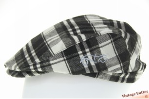 © VintageHatter.com | f-7021-57-18 Flatcap ADAC Trentino Classic 2010 white black plaid cotton mix 55-60 Flatcap ADAC Trentino Classic 2010 white black plaid cotton mix 55-60