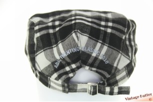 © VintageHatter.com | f-7021-57-18 Flatcap ADAC Trentino Classic 2010 white black plaid cotton mix 55-60 Flatcap ADAC Trentino Classic 2010 white black plaid cotton mix 55-60