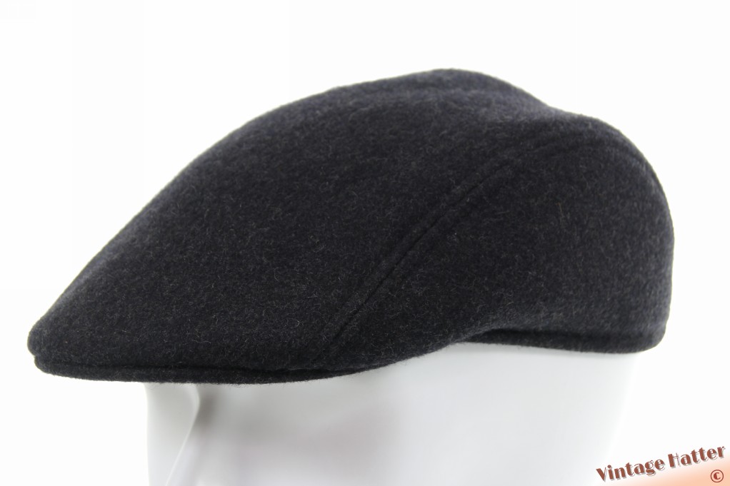 Voorgevormde platte pet NN-Fashion antraciet grijs wolmix 57