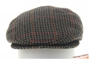 Platte pet Canda grijs blauw tweed-stijl met drukknoop 59,5
