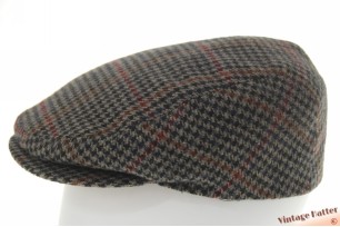 Platte pet Canda grijs blauw tweed-stijl met drukknoop 59,5