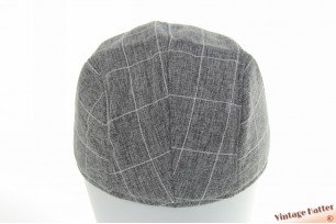 Preshaped flatcap grey with striping cotton mix 55-56 [new]