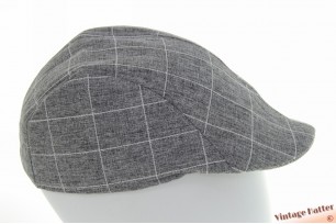 Preshaped flatcap grey with striping cotton mix 55-56 [new]