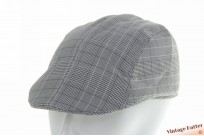 Voorgevormde platte pet grijs met ruit katoen mix 57 [nieuw]