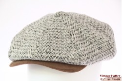 Paperboy cap Hawkins white-grey countrystyle tweed 58 [new]