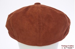 Paperboy cap Hawkins orange brown faux suede 60 [new]