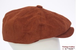 Paperboy cap Hawkins orange brown faux suede 60 [new]