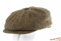 Paperboy cap yellowish brown herringbone 58