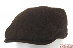 Warm flatcap dark brown herringbone 60 (XL)
