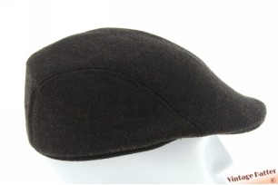 Voorgevormde platte pet recent model donker bruin visgraat 58-60