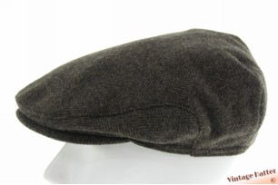 Platte pet TCM grijzig bruin visgraat met oorwarmer 59