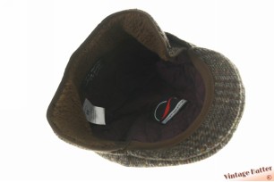 Flatcap Göttmann brown virgin wool with earwarmer 60 (XL)