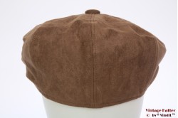 Paperboy cap Hawkins light brown faux suede 61 [new]