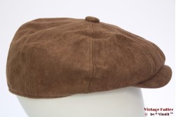 Paperboy cap Hawkins light brown faux suede 58 [new]