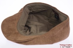 Paperboy cap Hawkins light brown faux suede 58 [new]