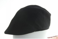 Preshaped flatcap black cotton mix 56-60 [new]