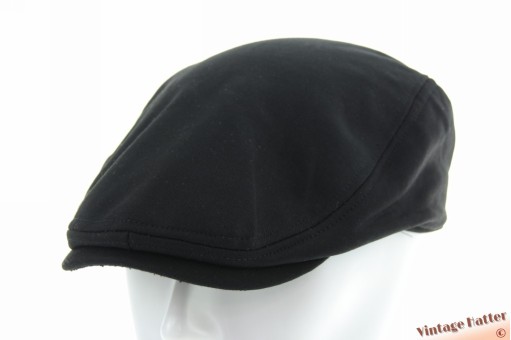 Preshaped flatcap black cotton mix 58-63 (XL) [unworn]