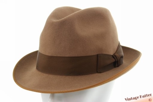 Fedora Stetson Royal beige brown felt 59