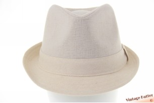 Trilby hat linnen mix ecru white 58 [new]
