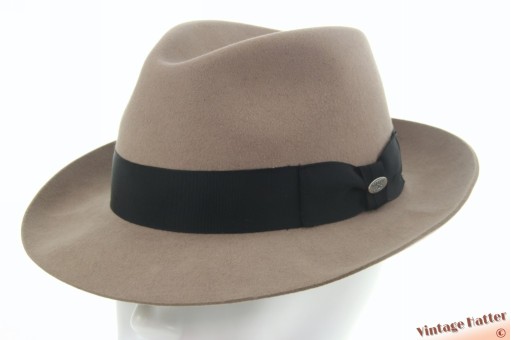 Gleufhoed Mayser City Taupe grijzig beige vilt 59 [nieuw]